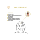 Propriétés Eau de rose bio Saadhia Soin visage